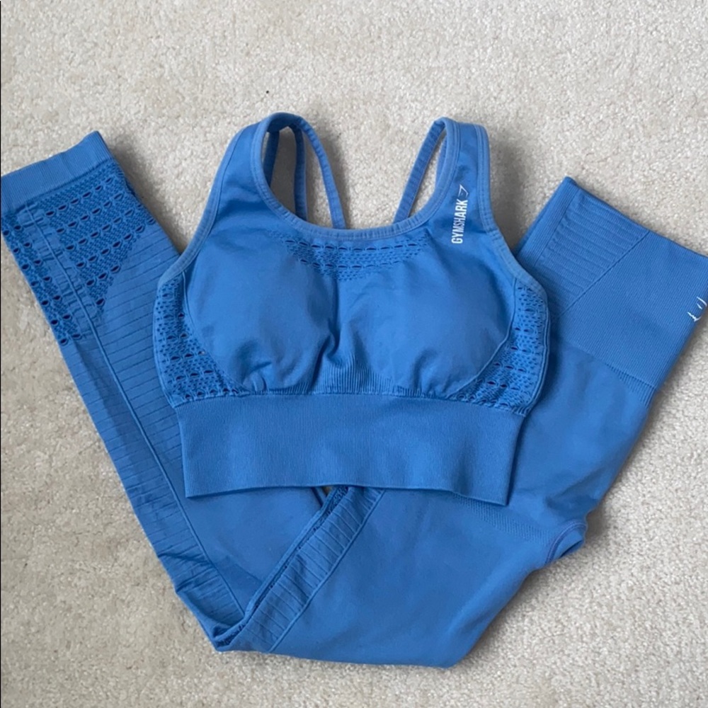 Gymshark Blue Activewear Set Size XS